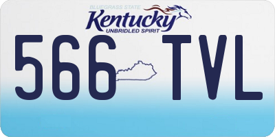 KY license plate 566TVL