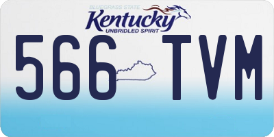 KY license plate 566TVM