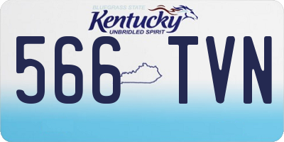 KY license plate 566TVN