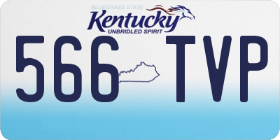KY license plate 566TVP