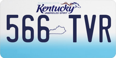 KY license plate 566TVR
