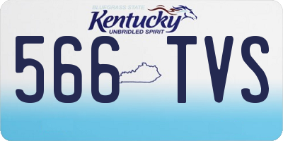 KY license plate 566TVS
