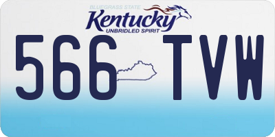 KY license plate 566TVW