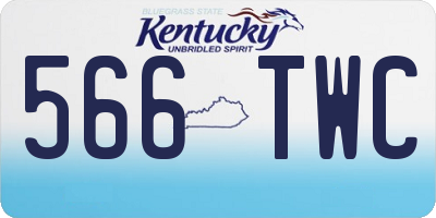 KY license plate 566TWC
