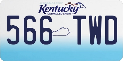 KY license plate 566TWD