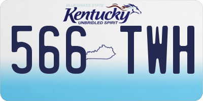 KY license plate 566TWH
