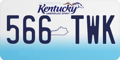 KY license plate 566TWK