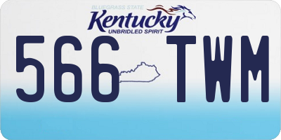 KY license plate 566TWM