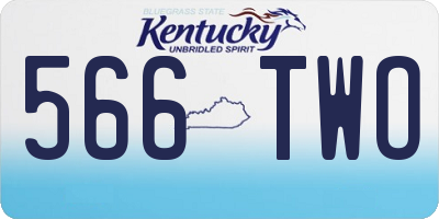 KY license plate 566TWO