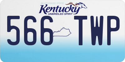 KY license plate 566TWP