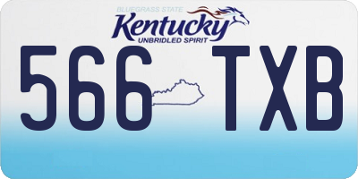 KY license plate 566TXB