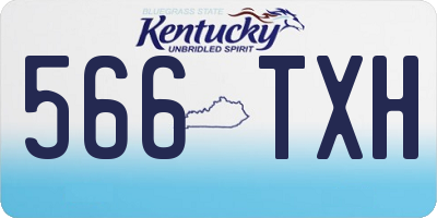 KY license plate 566TXH
