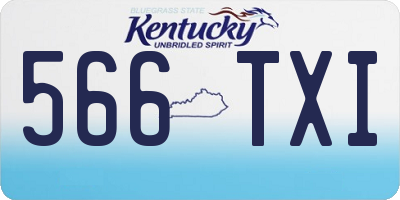 KY license plate 566TXI