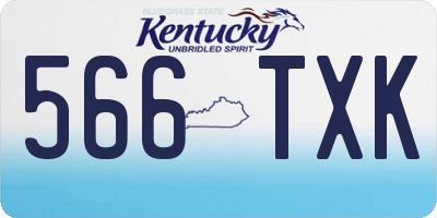 KY license plate 566TXK