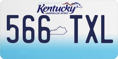 KY license plate 566TXL