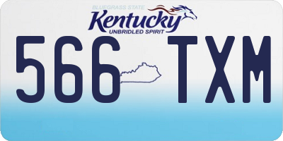 KY license plate 566TXM