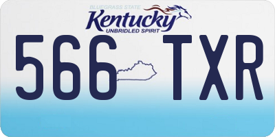KY license plate 566TXR
