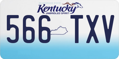 KY license plate 566TXV