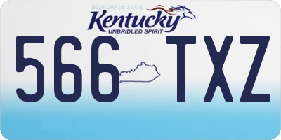 KY license plate 566TXZ