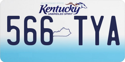 KY license plate 566TYA