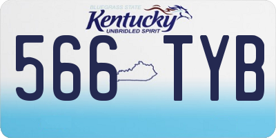 KY license plate 566TYB