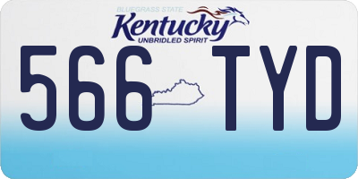 KY license plate 566TYD
