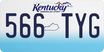 KY license plate 566TYG
