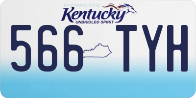 KY license plate 566TYH