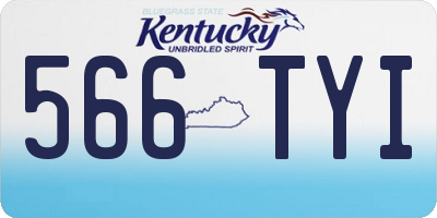 KY license plate 566TYI