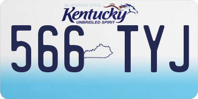 KY license plate 566TYJ