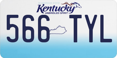 KY license plate 566TYL