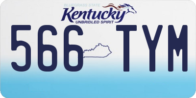 KY license plate 566TYM