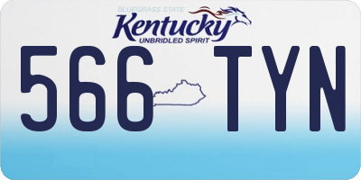 KY license plate 566TYN