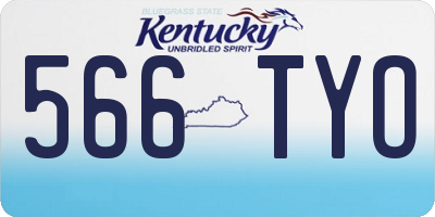 KY license plate 566TYO