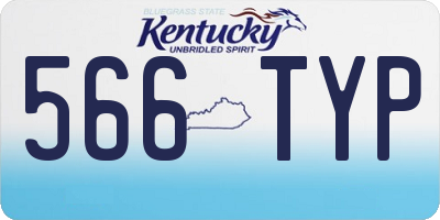 KY license plate 566TYP