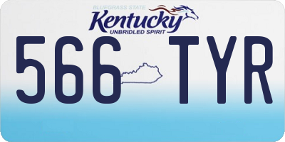 KY license plate 566TYR