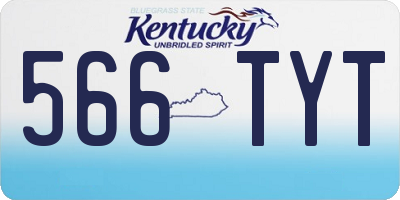 KY license plate 566TYT