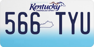KY license plate 566TYU