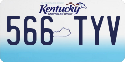 KY license plate 566TYV