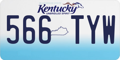 KY license plate 566TYW