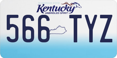 KY license plate 566TYZ