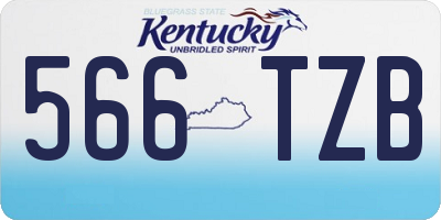 KY license plate 566TZB
