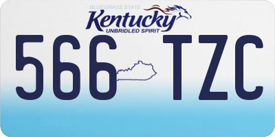 KY license plate 566TZC