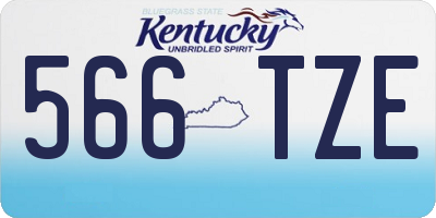 KY license plate 566TZE