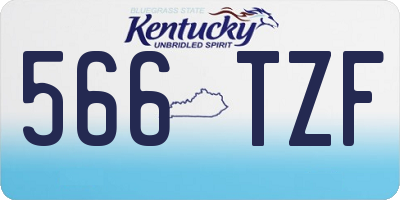 KY license plate 566TZF