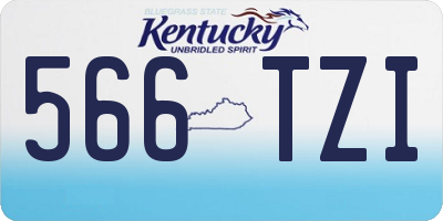 KY license plate 566TZI