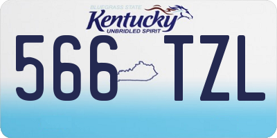 KY license plate 566TZL
