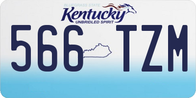 KY license plate 566TZM