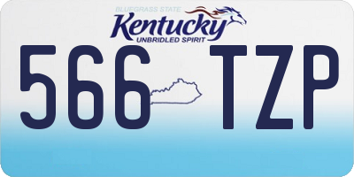KY license plate 566TZP