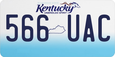 KY license plate 566UAC